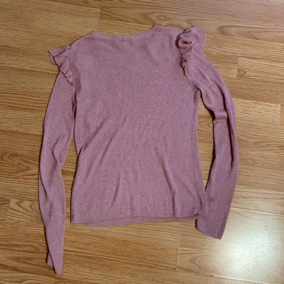 Madewell Ruffle Shoulder Ribbed Sweater - Picture 6 of 6